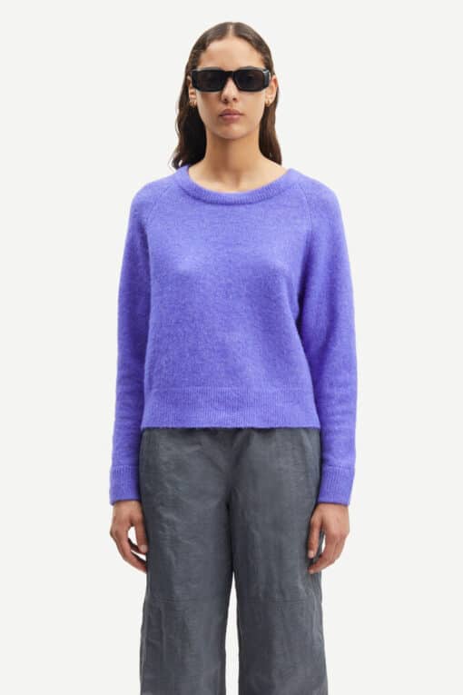 Samsøe Samsøe Nor O-neck Short Simple Purple