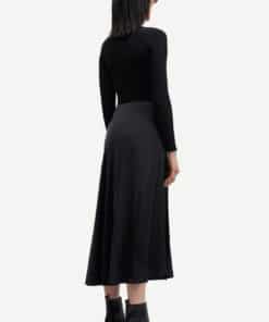 Samsoe & Samsoe Viktoria Bias Skirt Black