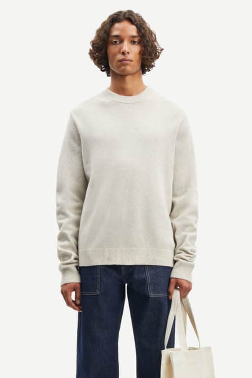 Samsoe & Samsoe Isak Knit Sweater Silverlining