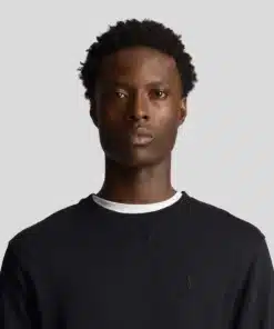Lyle & Scott Tonal Eagle Crew Neck Sweatshirt Jet Black