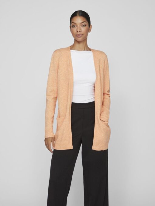Vila Ril Open Cardigan Shell Coral