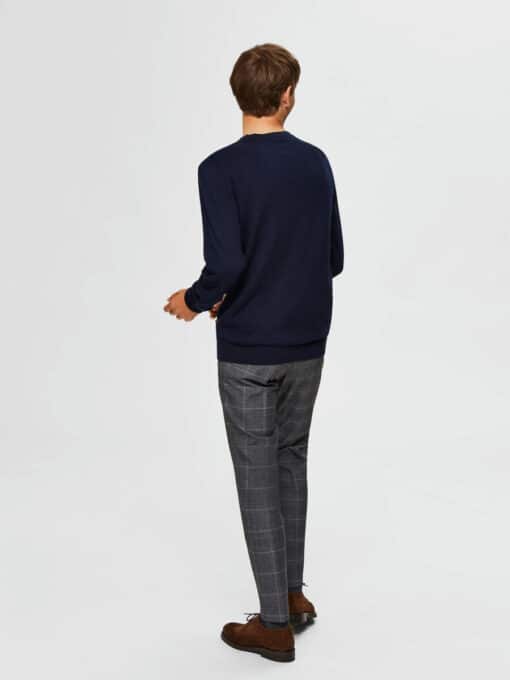 Selected Homme Berg Crew Neck Navy Blazer