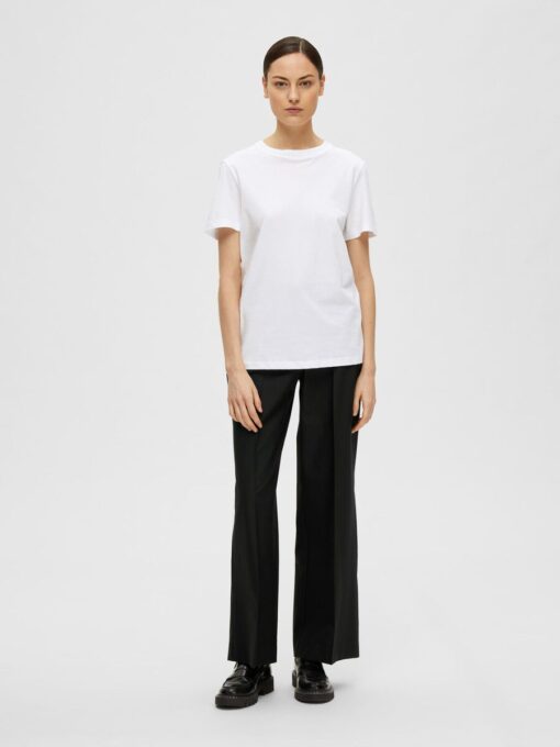 Selected Femme Myessential O-Neck Tee White