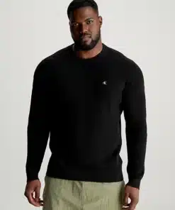 Calvin Klein Ribbed Cotton Jumper Black