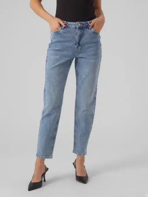 Vero Moda Linda High Rise Mom Jeans Blue