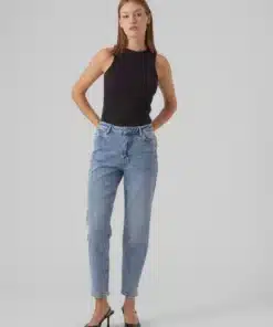 Vero Moda Linda High Rise Mom Jeans Blue