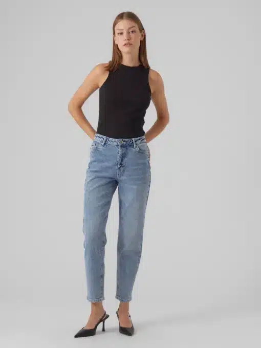 Vero Moda Linda High Rise Mom Jeans Blue