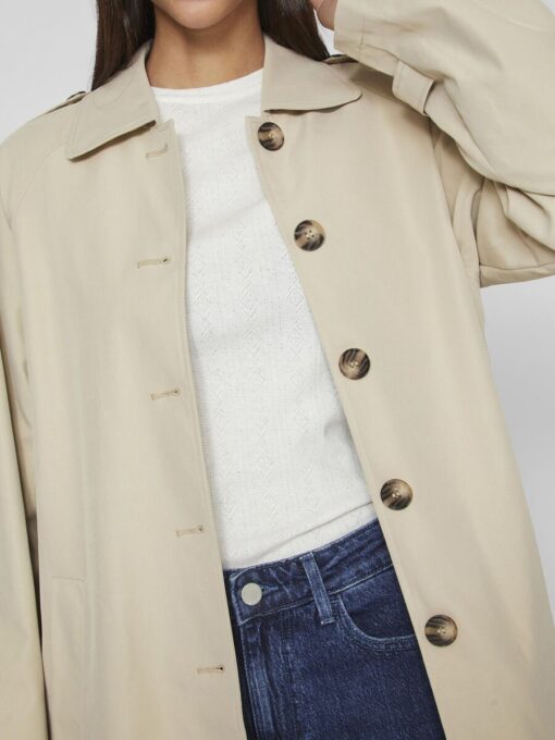 Vila Balinja Long Jacket Feather Gray