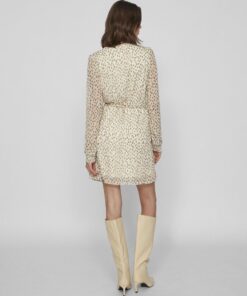 Vila Falia Smock V-Neck Dress Birch