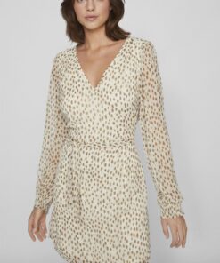 Vila Falia Smock V-Neck Dress Birch