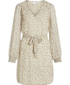 Vila Falia Smock V-Neck Dress Birch