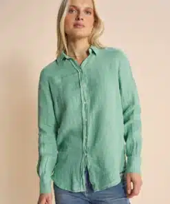 Mos Mosh Karli Linen Shirt Wasabi
