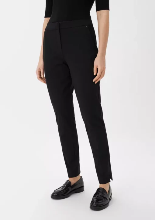 Comma, Slim Fit Trousers Black