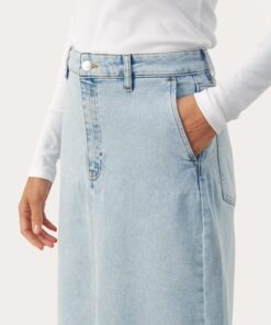 Part Two Caliah Skirt Light Blue Denim