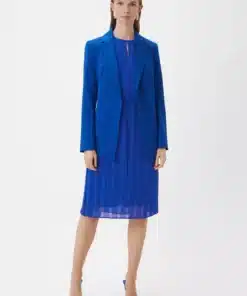 Comma, Plisee Dress Ocean Blue