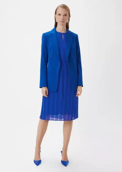 Comma, Plisee Dress Ocean Blue