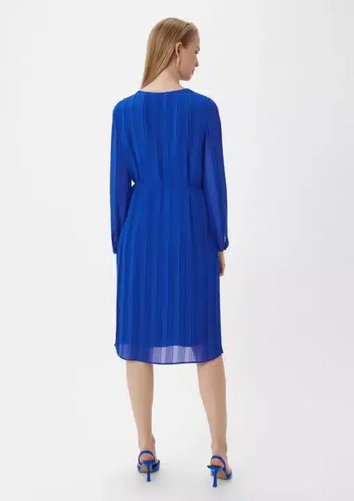 Comma, Plisee Dress Ocean Blue