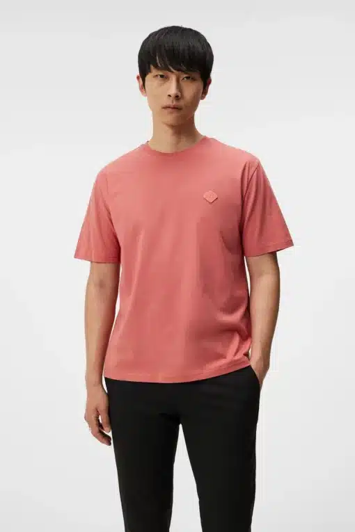 J.Lindeberg Hale Logo Patch T-shirt Dusty Cedar