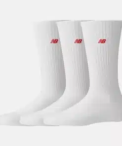 New Balance Patch Logo Crew 3 Pairs White