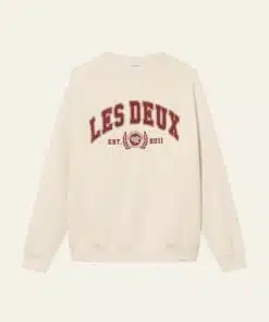 Les Deux University Sweatshirt Light Ivory/Burnt Red