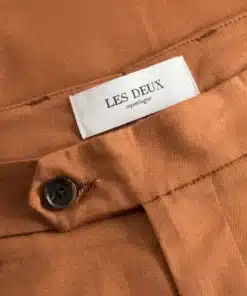 Les Deux Como Cotton Suit Pants Cherrywood
