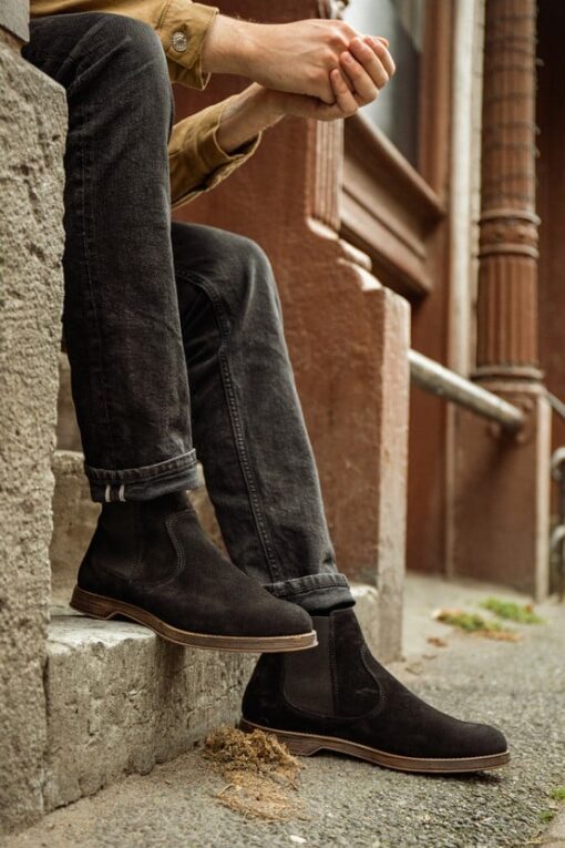 Sneaky Steve Risty Suede Shoe Black