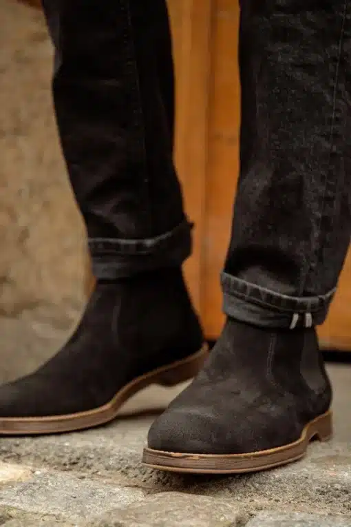 Sneaky Steve Risty Suede Shoe Black