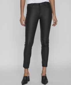 Vila Commit Coated Pants Black