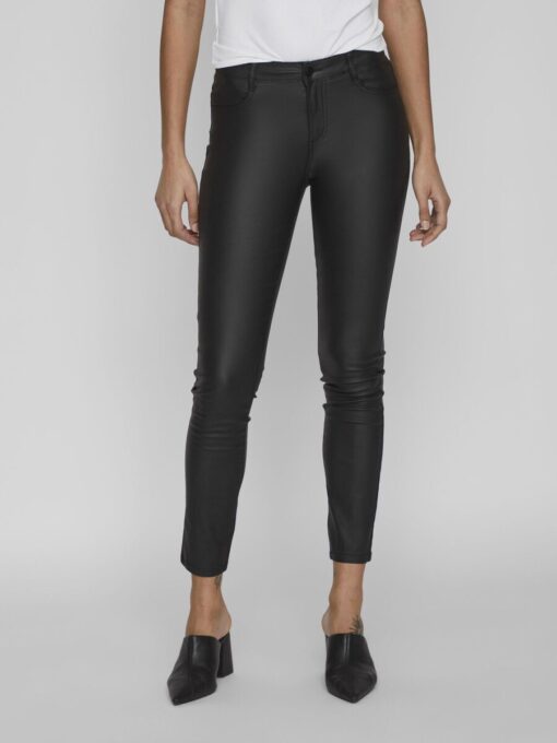 Vila Commit Coated Pants Black