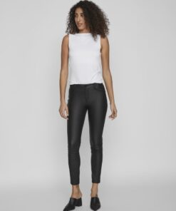 Vila Commit Coated Pants Black