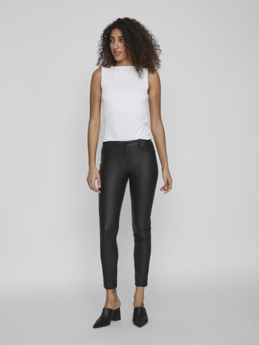 Vila Commit Coated Pants Black