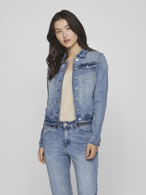 Vila Show New Denim Jacket Light Blue Denim