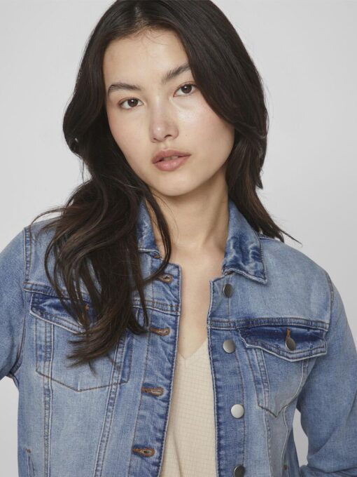 Vila Show New Denim Jacket Light Blue Denim