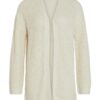 Vila Poca Open Knit Cardigan Egret