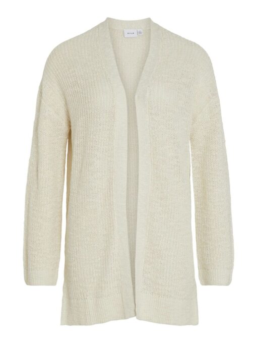 Vila Poca Open Knit Cardigan Egret