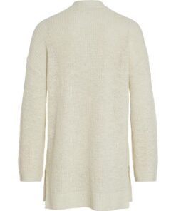 Vila Poca Open Knit Cardigan Egret