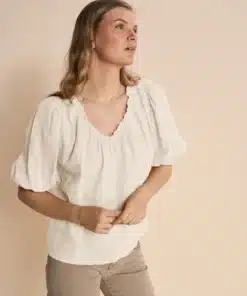 Mos Mosh Taissa Linen Blouse Ecru