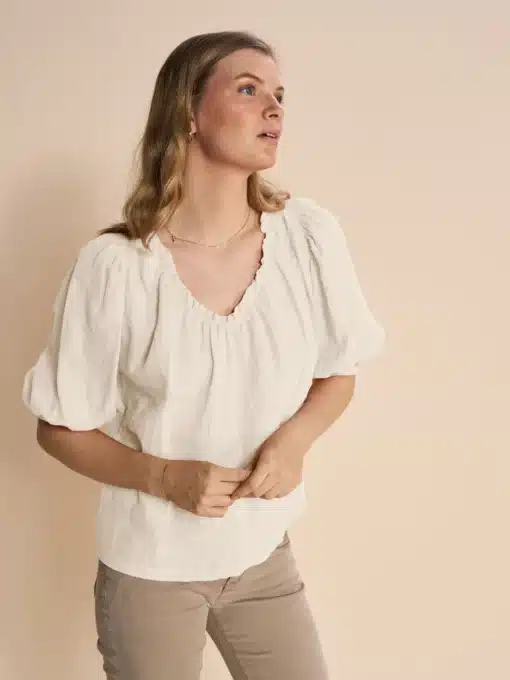 Mos Mosh Taissa Linen Blouse Ecru