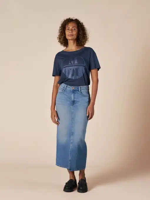 Mos Mosh Mella Denim Skirt Dark Blue