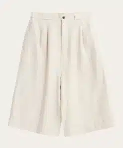 Knowledge Cotton Apparel Eve Natural Linen Baggy Culotte Light Feather Gray
