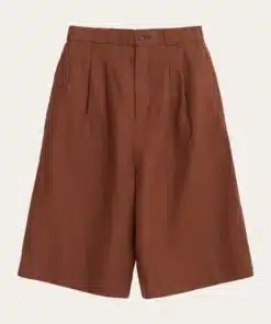 Knowledge Cotton Apparel Eve Natural Linen Baggy Culotte Tiramisu