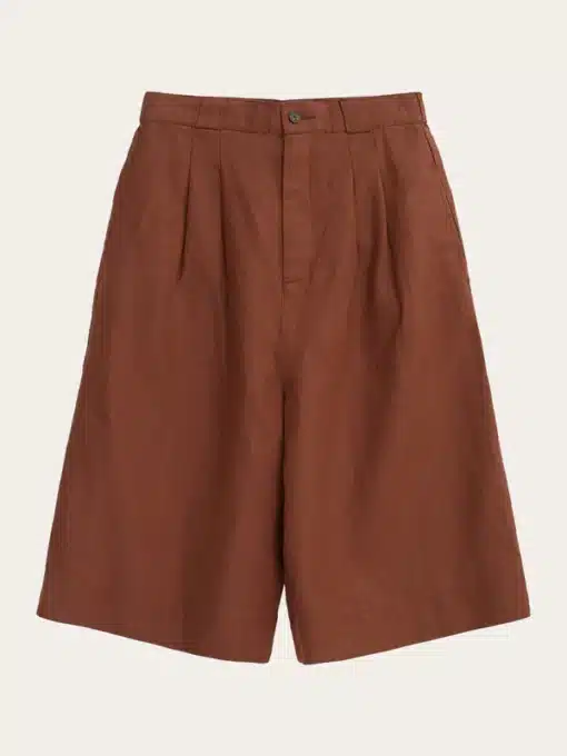 Knowledge Cotton Apparel Eve Natural Linen Baggy Culotte Tiramisu