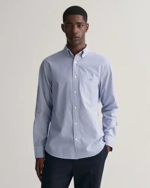 Gant Poplin Banker Shirt College Blue