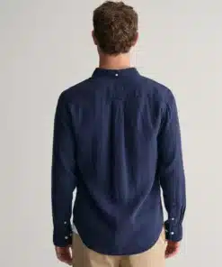 Gant Garment Dyed Linen Shirt Marine