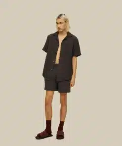 OAS Porto Waffle Shorts Nearly Black