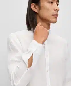 Boss Race Linen Shirt White