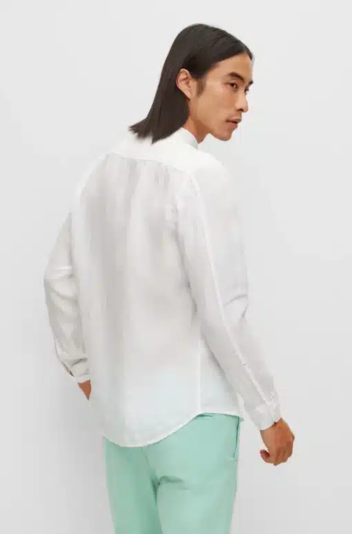 Boss Race Linen Shirt White