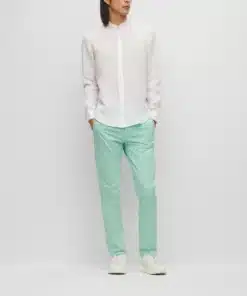 Boss Race Linen Shirt White