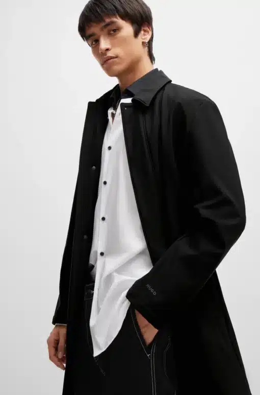 Hugo Mare Car Coat Black