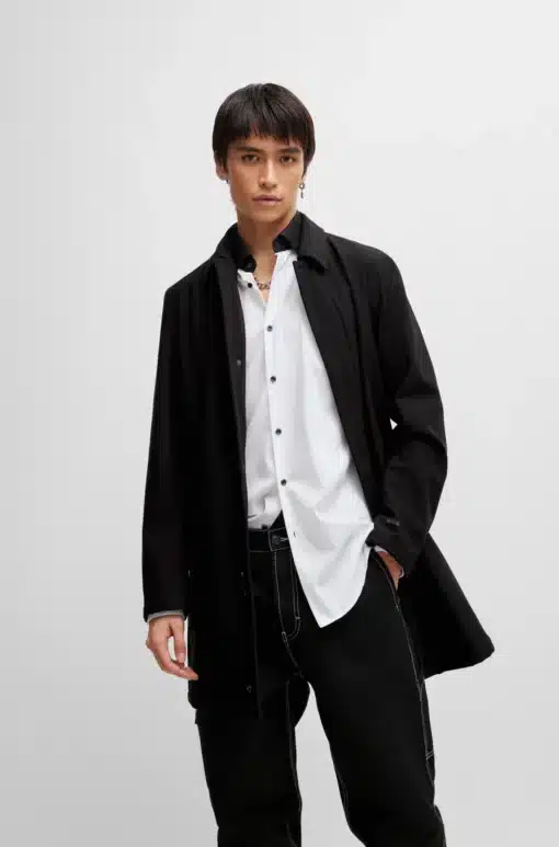 Hugo Mare Car Coat Black